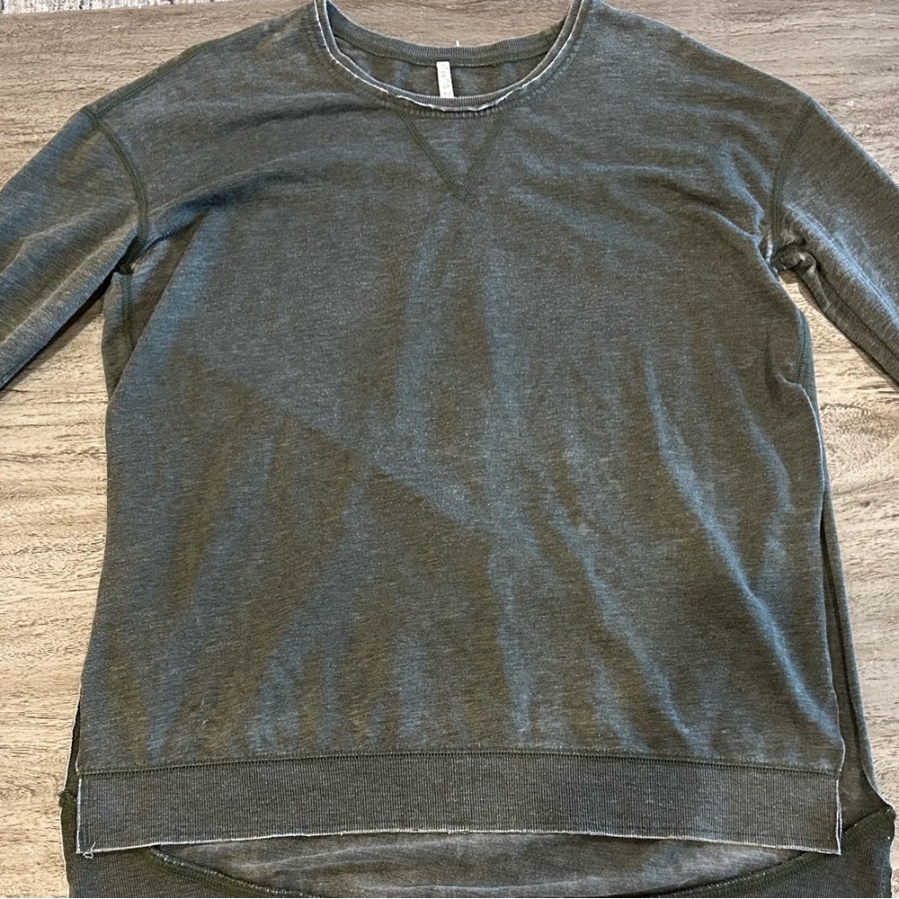 Z Supply Green Crewneck Sweater Soft Cotton Blend